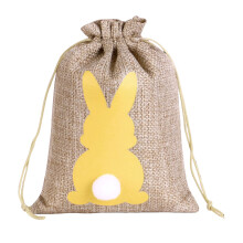 Easter Rabbit Ears Burlap Drawstring Bag 1 Piece