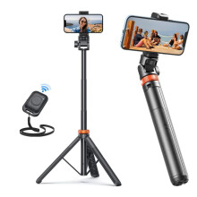 62" Phone Tripod with Selfie Stick & Remote—Compatible with iPhone/Android, Reinforced Stability for iPhone 15/14/13