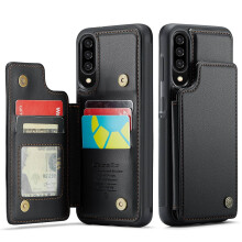 Compatible with Samsung Galaxy A50 Case – RFID-Blocking Wallet with Card Holder, Leather Kickstand, Magnetic Clasp & Shockproof
