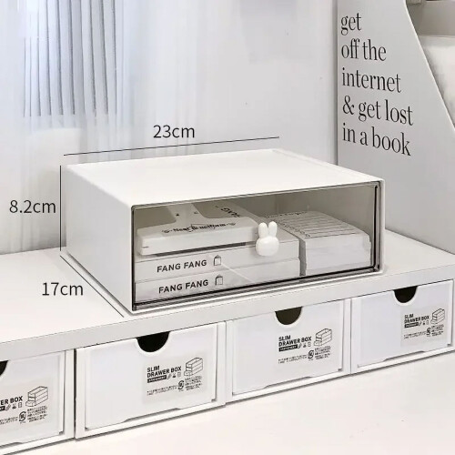 Rabbit Handle Combination Drawer Box Stationery Organizer Desktop Student Multi-Compartment Drawer Pencil Cabinet