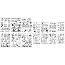 Christmas Candle Water Transfer Stickers 3/2/1 PCS Tree