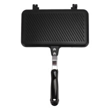 Portable Aluminum Waffle Maker – Non‑Stick Stovetop Pan, 5‑Minute Quick Breakfast, Long Handle, Easy Clean, Ideal for Home & Outdoor