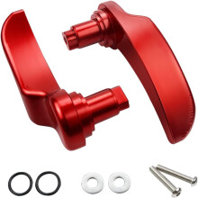 Aluminum Saddle Bag Latch Lever – Compatible with Harley Davidson 2014–2024 Street Glide, Road King, Road Glide, Ultra Limited (Red)