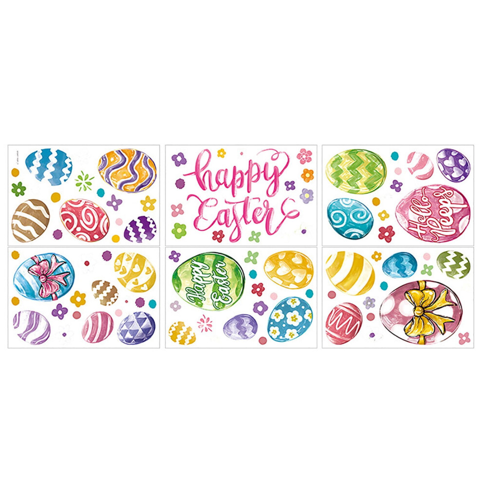 Easter Window Clings With Bunnies And Eggs, 12 Pcs 9418476020544