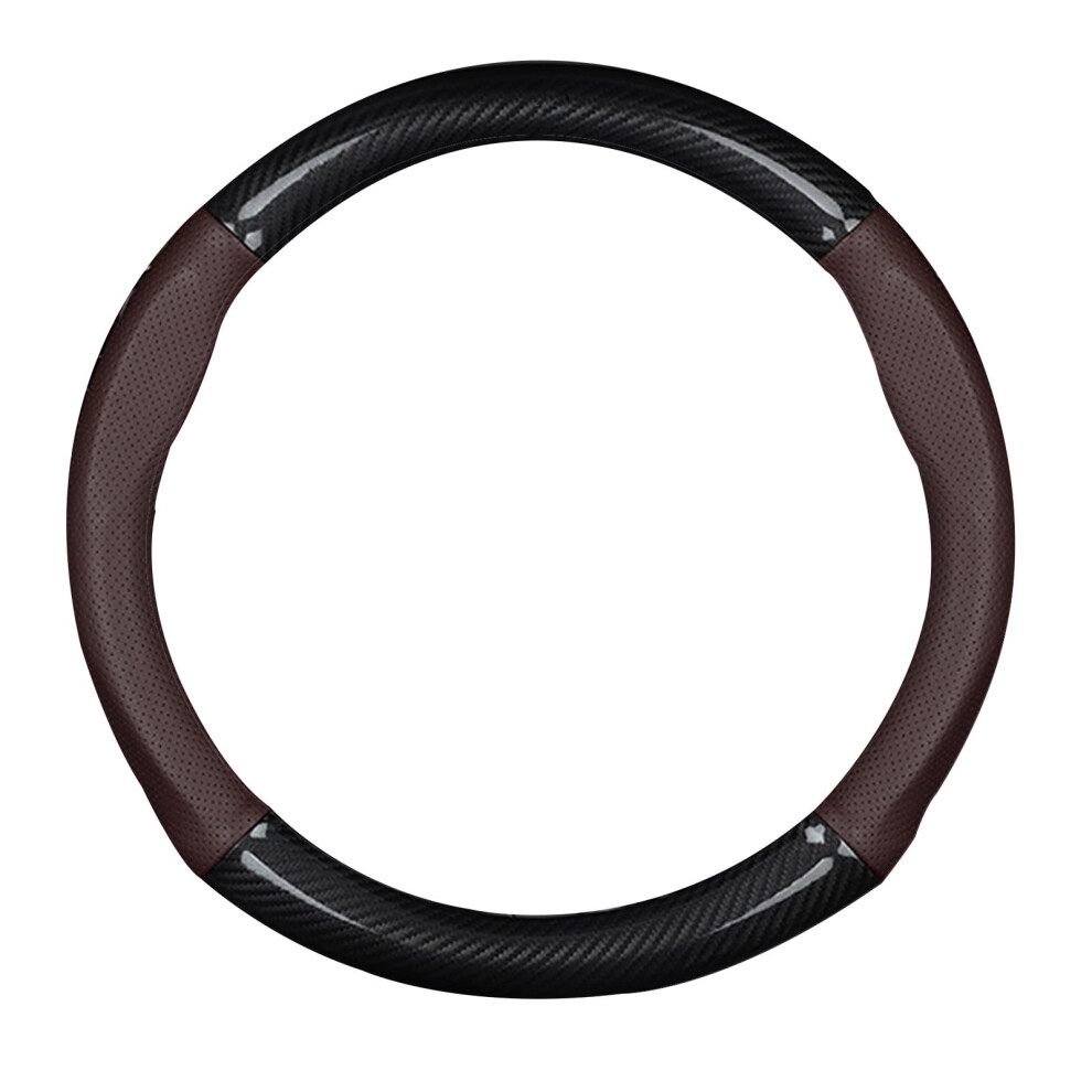 Anti-Slip Breathable Car Steering Wheel Cover, Universal For Mazda All Models Â Perforated Compatible With Mazda Dark/Brown 9009879626664