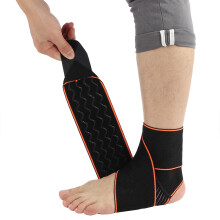 Supporto per caviglia con chiusura a strappo, tutore compressivo traspirante, flessibile, per la prevenzione degli infortuni, in nylon di alta