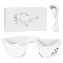 Dark Circles Treatment Eye Massager, Microcurrent Red Light Therapy Glasses with Infrared Heat for Skin Repair and Puffiness Reduction