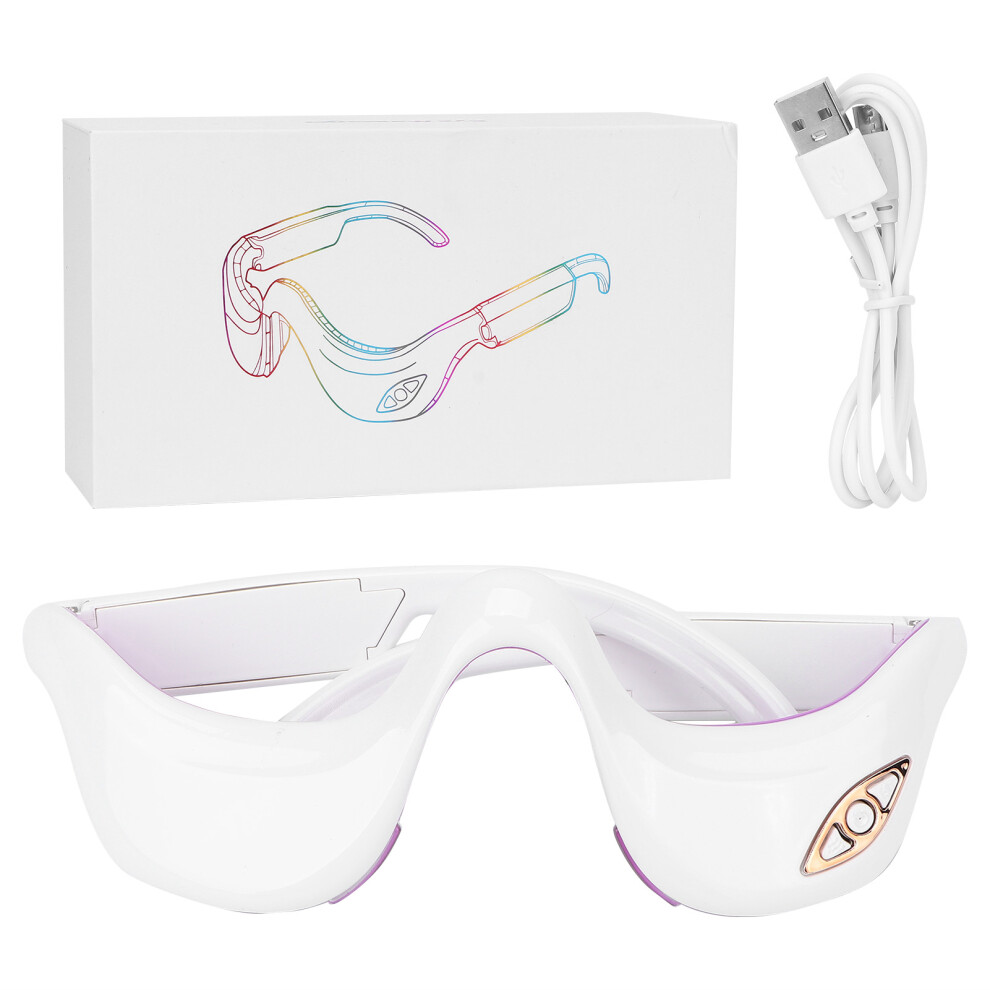 Dark/Red/Light Circles Treatment Eye Massager, Microcurrent Therapy Glasses With Infra Heat For Skin Repair And Puffiness Uction