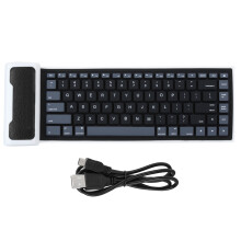 Portable Foldable Silicone Keyboard Wireless Mute Design Waterproof Dustproof Oil Resistant Resilient Keys With Bright Long Wearing Labels Compatible