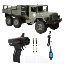 Off Road RC Truck6x6 4WD Military Style Remote Control Car with Suspension System and Anti Skid Tires, Ideal for Kids Boys Teenagers