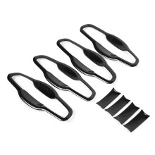 Personalize Car Exterior Door Handle Bowl Cover Carbon Fiber Pattern Scratch Resistant Exterior Door Handle Bowl Cover Waterproof Premium Quality ABS