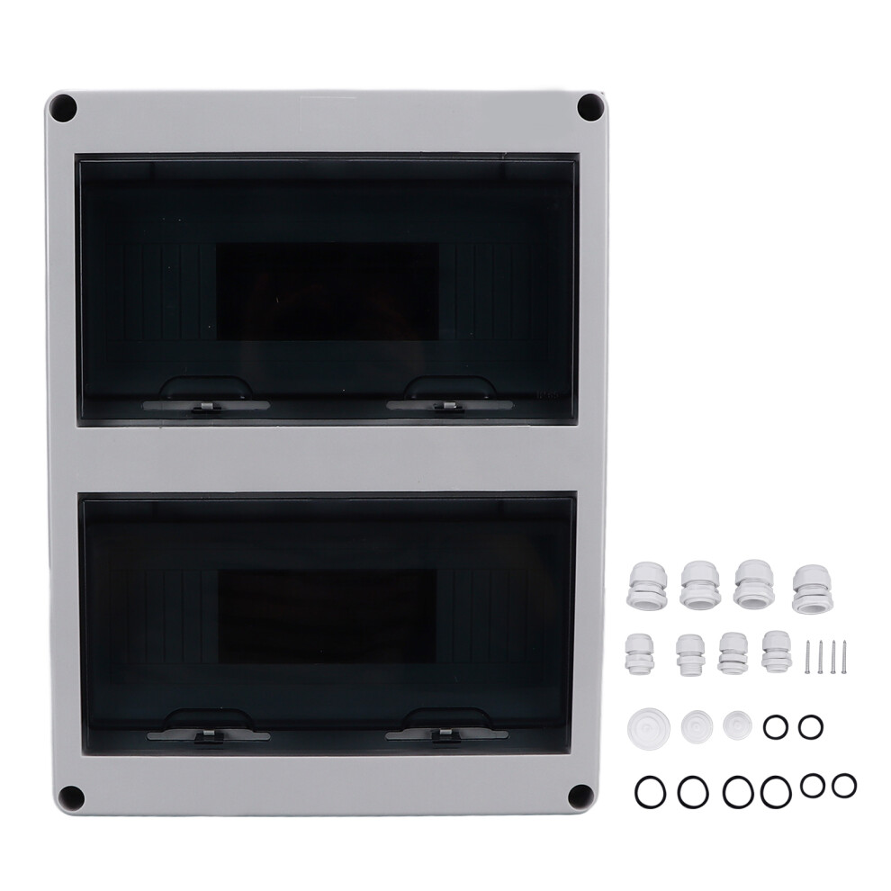 Wall Mountable Circuit Breaker Enclosure Transparent Cover Distribution Protection Box Weather Resistant Ip65waterproof Easy Installation Din Rail 9049227879861