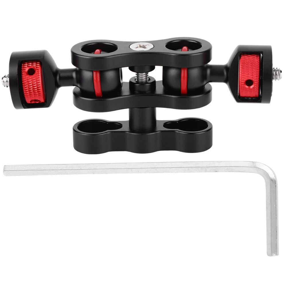 Dual Ball Heads Magic Arm For Field Monitor Mount Friction Cine Arm Articulating Aluminum Alloy With1/4Inch Screws Rotating360degree Swivelling 9049227880119