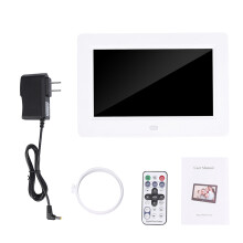 Photo Slideshow Digital Picture Frame HD Display Remote Control Video And Music Playback Adjustable Screen Brightness Wall Mounted Design Plug And