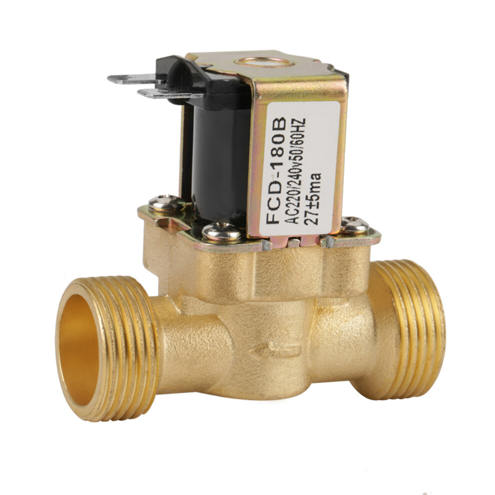 G3/4 2-Way Water Solenoid Valve Ac 220V, Brass, 0.02-0.8Mpa 8441392669420