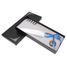 Stainless Steel Nibs Feather Calligraphy Pen Set Natural Feather Ink Dip Pen Elegant Vintage Design Handmade Craftsmanship Luxury Gift Antique