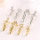 Silver Rhinestone Nail Rings for Women 8-Pack 5