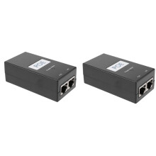 2X 24V 0.5A Desktop POE Power Injector Adaptador Ethernet Vigilancia CCTV para Cámara IP Fuente de Alimentación