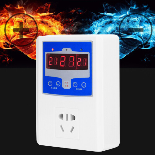 Timer Function Plug In Thermostat Digital Thermostat Outlet Temperature Controller Heating Cooling Mode Plug And Play LCD Display Energy Saving For 2