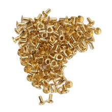 500 Pcs Hollow Brass Rivets 4.8x2.3x5.5mm for DIY Clothing & Bag Accessories