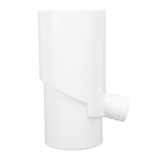 Devia pioggia da giardino, deviator per grondaie in plastica da 8 cm per irrigazione e acquari, bianco
