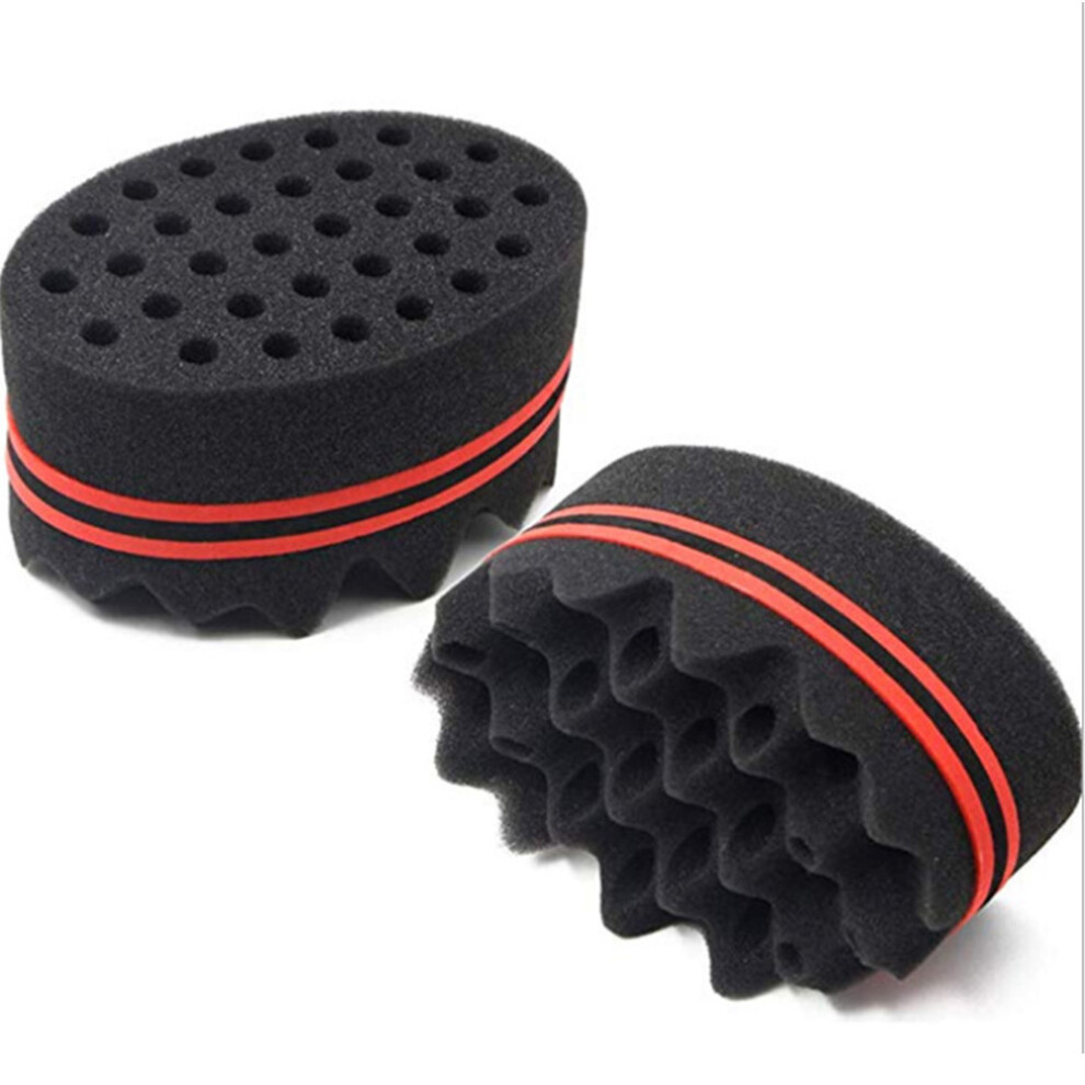 Wave Hair Curl Sponge Oval Double Sided Dreadlock & Coil Braid Tool