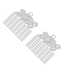 100Pcs Silver 2026 Graduation Tassel Charms for DIY Craft Projects