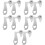 10Pièces Crochet Arrière Réparable Alliage Argent Polyvalent 8
