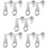 10Pièces Crochet Arrière Réparable Alliage Argent Polyvalent 9