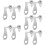 10Pièces Crochet Arrière Réparable Alliage Argent Polyvalent 11