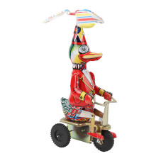 Vintage Duck on Bike Tin Toy Handmade Retro Gift