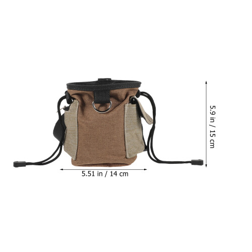 Robuste Hundesnacktasche Oxford Futterbeutel Hellbraun 1