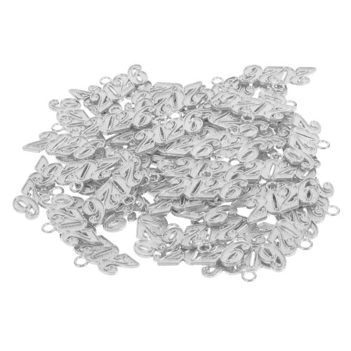 100Pcs Silver 2026 Graduation Tassel Charms for DIY Craft Projects 1