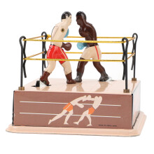 Boxing Ring Clockwork Toy Vintage Tin Decorative Collectible Nostalgic Theme