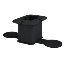 (Black) Anti-Slip Silicone Charger Cover for iPhone Samsung