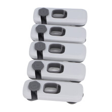 5 piezas de cierre de seguridad para nevera a prueba de niños Gris claro 10x4 cm