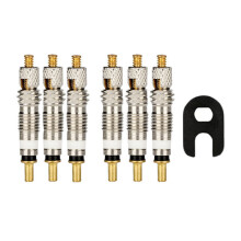 (7 Piece Set) 7/11/14pcs Professional Brass Presta Valve Core Set Universal Presta Valve Core Set Presta Converter Effectively Prevent