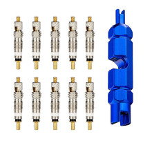 (11 Piece Set) 14pcs Brass Presta Valve Core Set - Leakproof