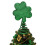 St Patrick's Day Mini Tree Topper Green Glitter Metal 1