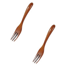 Wooden fork Kitchen Cooking Utensil Tools Tasting Cooking Carving Grilling Tableware Wood Meat fork for Desserts Salad Household Gifts 6/5/4/3/2/1PCS