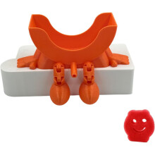 Cute 3D Printed Hanging Sponge Holder with Drainage & Legs, Quick-Dry Countertop Organizer – Humorous Housewarming Gift (Red)