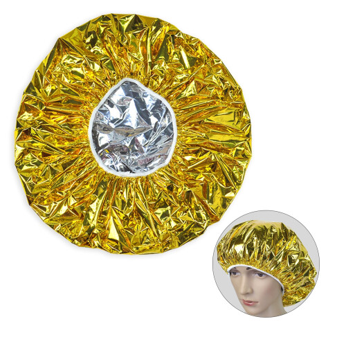 Hair Processing Cap Good Insulation Reusable Skin-friendly Silver Foil Deep Conditioning Cap for Home 2