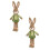 Hand-Knitted Rabbit Curtain Tiebacks Spring Decor 2PCS 1