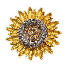 Bling Sunflower Air Vent Clips – Golden Car Air Freshener Diffuser, Rhinestone Decor, Compatible with Most Vents