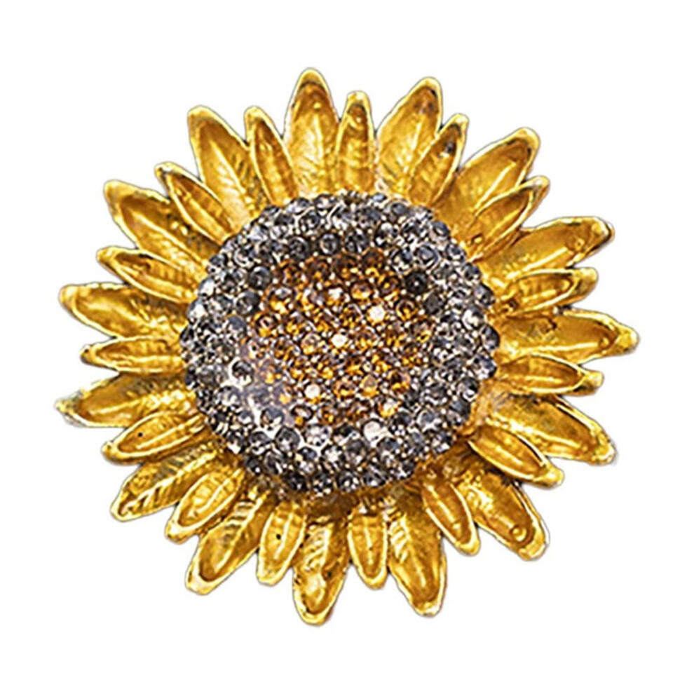 Bling Sunflower Air Vent Clips Â Car Air Freshener Diffuser, Rhinestone Decor, Compatible With Most Vents Golden 9009879632313