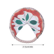 (Large) Durable Dog Disc Toy with Rope for Fetch Training