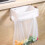 (White) Wall Mount Trash Bin Holder - No Drill, Kitchen & Bath 8