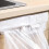 (White) Wall Mount Trash Bin Holder - No Drill, Kitchen & Bath 10