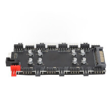 12V 4PIN ARGB PWM Hub 8-Channel PC Fan Splitter with SATA Power