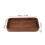 Wooden Serving Bowl Fruit Snack Dish, Durable Rectangular Salad Plate 2